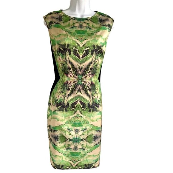 Suzi Chin for Maggy Boutique Dresses & Skirts - Suzi Chin for Maggy Boutique Green and Black Sleeveless Dress Size 10
